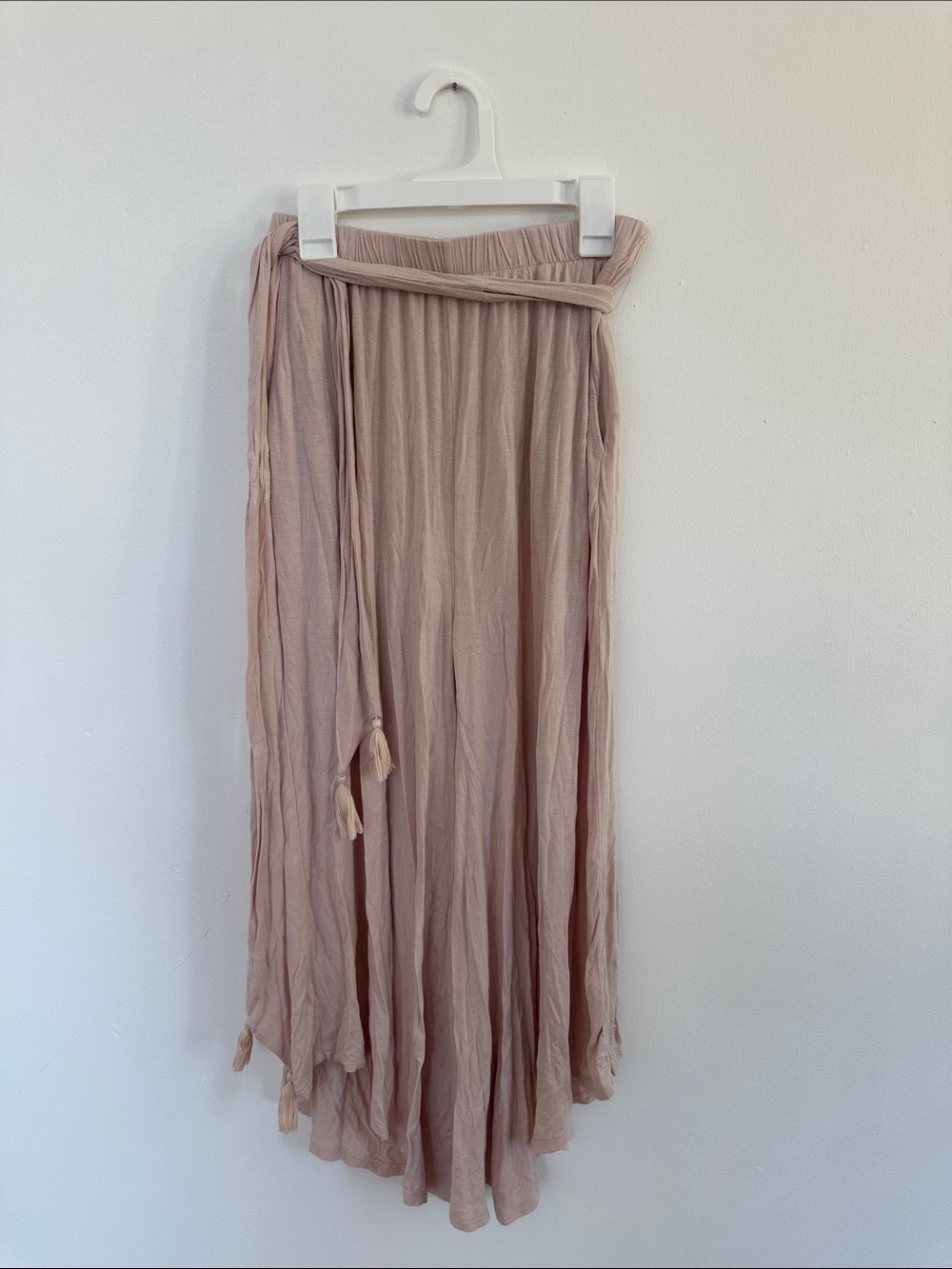 Light Dusty Rose Wrap Maxi Skirt - Women's Flowing pants